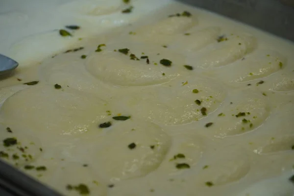 Imagen Rasmalai Blanco Dulces Postres Indios Imágenes — Foto de Stock