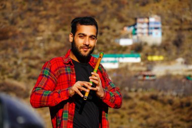 Flüt Görüntüsü Yakından Görülen Adam