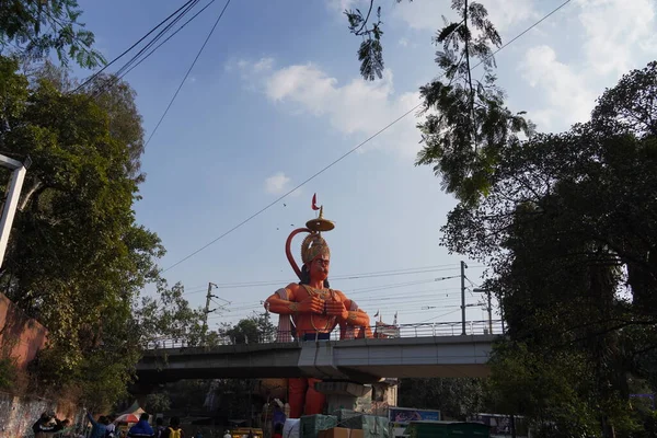 Hanuman 108 Pies Altura Escultura Del Señor Hanuman Justo Fuera —  Fotos de Stock
