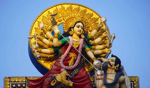 Durga Puja Imágenes Kolkata Estatua Durga Devi —  Fotos de Stock