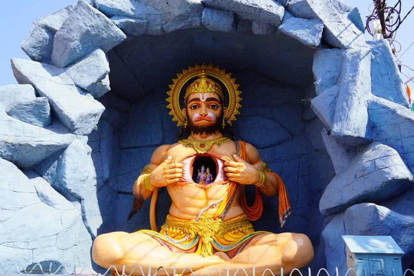 Hinduski Bóg Hanuman Obrazy Ram Sita — Zdjęcie stockowe