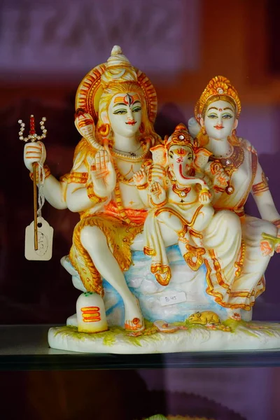 Mahadev Parvati Ganesh Shiv Family Images — Stock Photo, Image