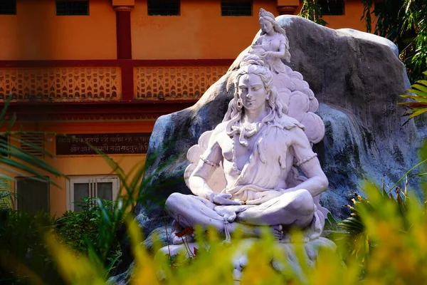 Bůh Šiva Meditaci Horami Sochami — Stock fotografie