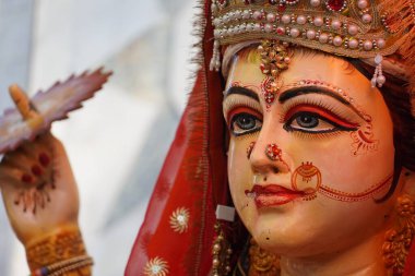 maa durga yakın çekim yüz resmi
