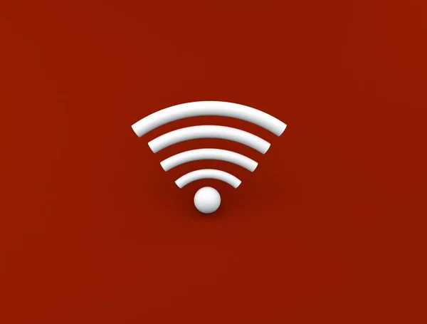Wifi Logoen Rendering Bilde Solid Background – stockfoto