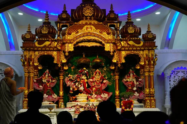 Statue Krishna Isckon Temple Image — Stock Photo, Image