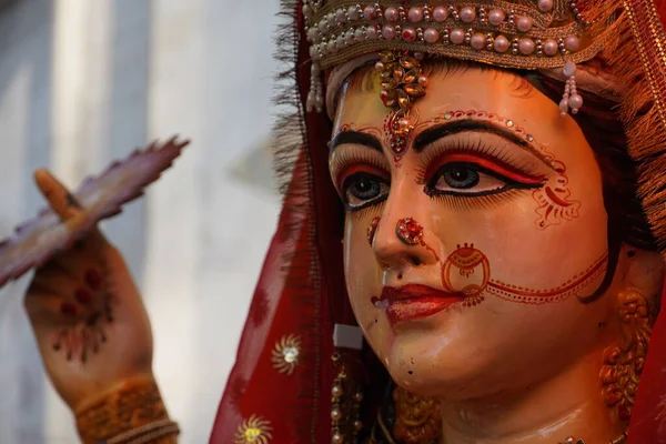 Maa Durga Gros Plan Image Visage — Photo