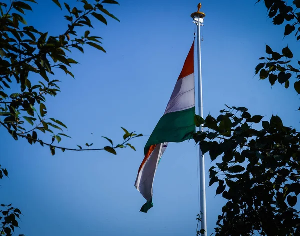 Gökyüzü Resimlerinde Hint Bayrağı — Stok fotoğraf