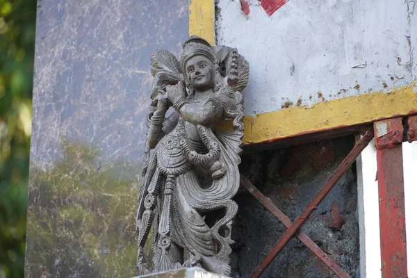 Krishna Dieu Hindou Vieille Statue — Photo