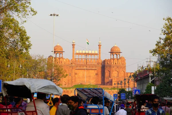 Трап Ятнадцятий Місці Lal Quila Delhi — стокове фото