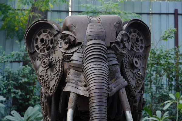 Ajanta Und Alora Elefant Art Altes Baukunst Bild Aus Eisen — Stockfoto