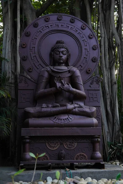 Άγαλμα Του Βούδα Βουδιστικά Μνημεία Στο Sanchi Saachi Stoop — Φωτογραφία Αρχείου
