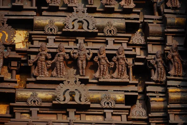 Deuses Templo Meenakshi Templo Minakshi Sundareshwara Madurai Tamil Nadu Índia — Fotografia de Stock