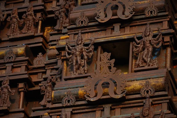 Θεοί Στο Ναό Meenakshi Στο Ναό Minakshi Sundareshwara Madurai Tamil — Φωτογραφία Αρχείου