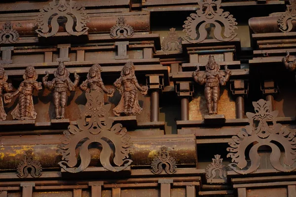 Dioses Templo Meenakshi Templo Minakshi Sundareshwara Madurai Tamil Nadu Sur — Foto de Stock