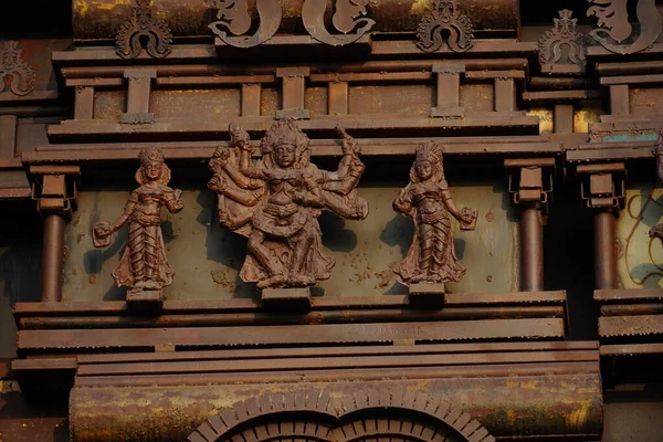 Θεοί Στο Ναό Meenakshi Στο Ναό Minakshi Sundareshwara Madurai Tamil — Φωτογραφία Αρχείου
