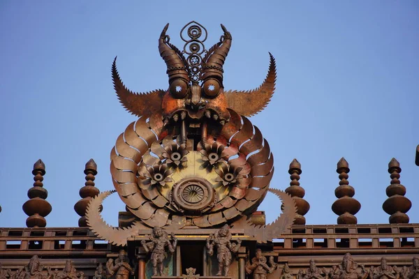 Tradycyjna Południowoindyjska Świątynia Hinduska Tamil Nadu Indie Minakshi Mandir Świątynia — Zdjęcie stockowe