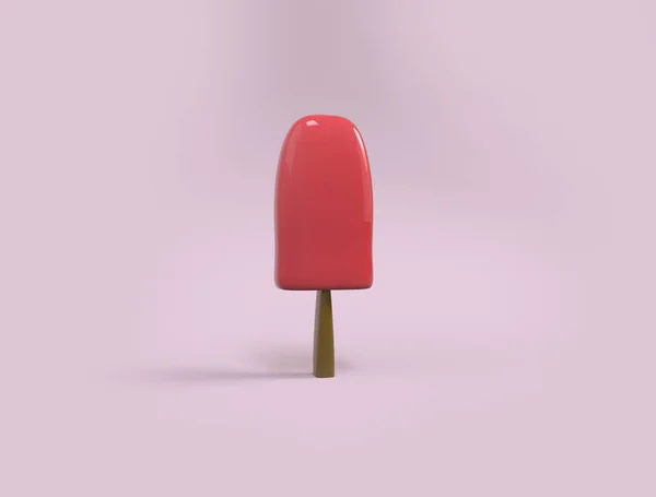 アイスクリーム3Dレンダリング画像3Dレンダリングイラスト3Dイラスト — ストック写真