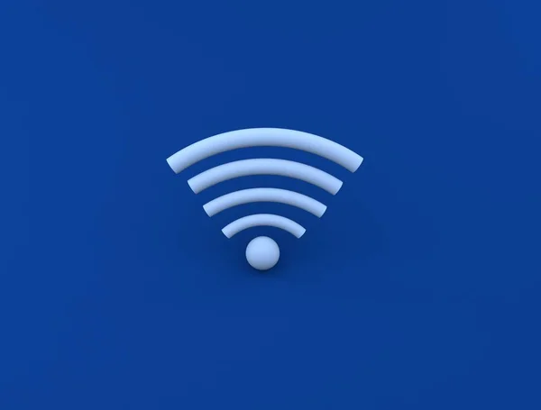 Logo Wifi Image Rendu Sur Fond Solide — Photo