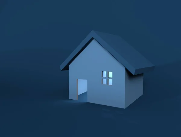 Home Render Home Loan Concept Onroerend Goed Met Huis Model — Stockfoto