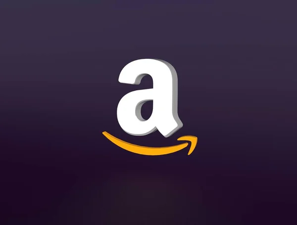 Amazon Logo Ilustração Compras Online Renderização Imagem — Fotografia de Stock