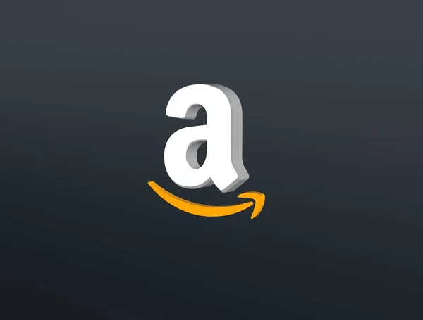 Amazon Logo Illustration Shopping Online Rendering Image — Stock Photo, Image