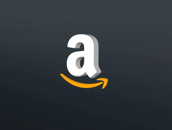 Amazon Logo Illustratie Online Winkelen Weergave Afbeelding — Stockfoto