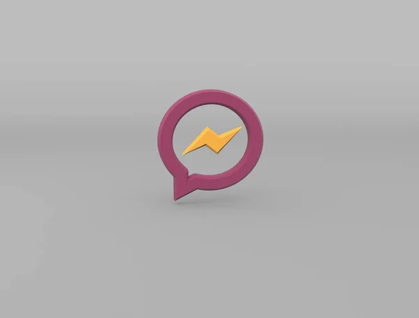 Facebook Messenger Logo Červená Ilustrace — Stock fotografie