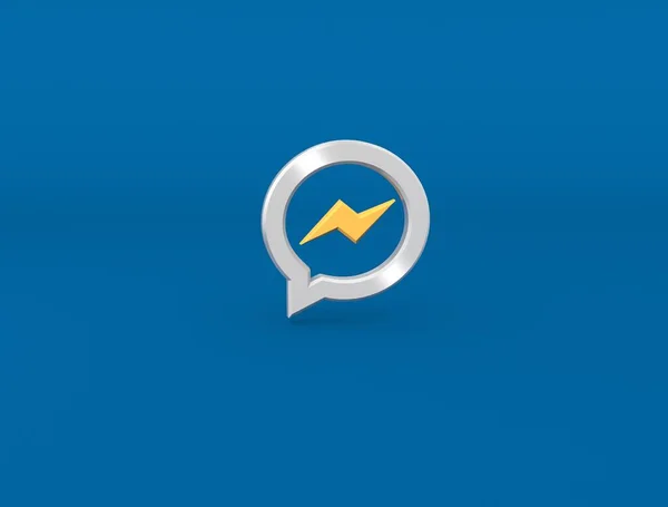 Facebook Messenger App Logo Render Illusztráció — Stock Fotó