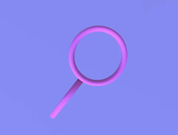 Pink Search Lupa Logo Vykreslení Obrázku Ilustrace — Stock fotografie