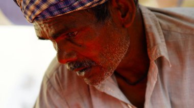 Çiftçinin yüz görüntüsü