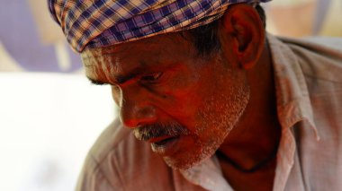 Çiftçinin yüz görüntüsü