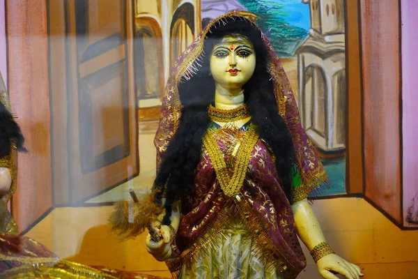 Statue Femme Dans Temple Janakpur Nepal — Photo