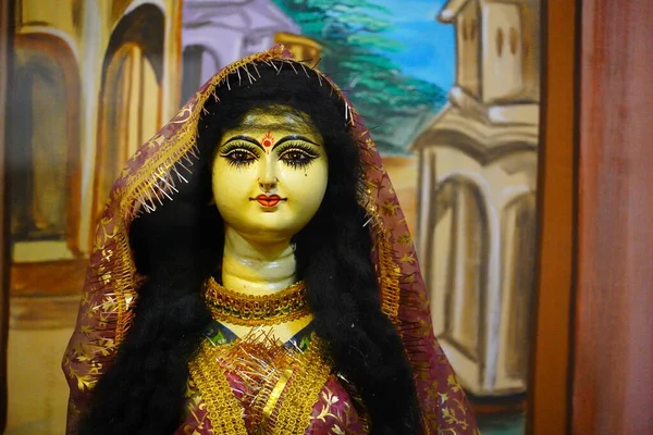 女神像 女神像 位于尼帕尔的Janakpur神庙 — 图库照片