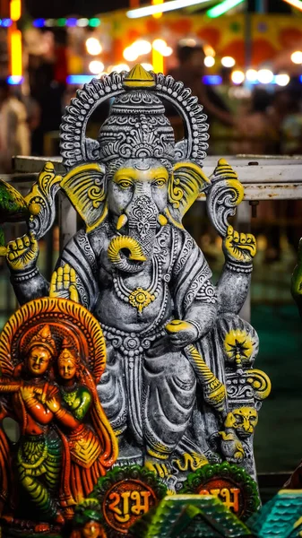 Lord Ganesha Beautiful Statue Boken Image — Zdjęcie stockowe