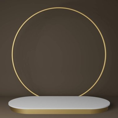 3D Luxurious Cosmetic Product Display Podium