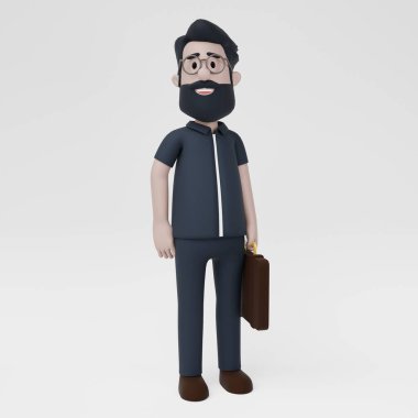 3B İş Adamı Kendine Güvenen Duruş 