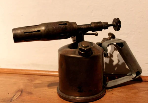 Vintage Antique Torch Runs Gasoline — Stock Photo, Image