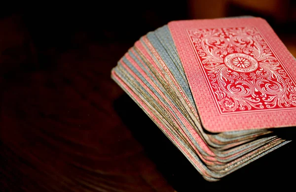 Deck of poker cards on a table — Stock Photo, Image