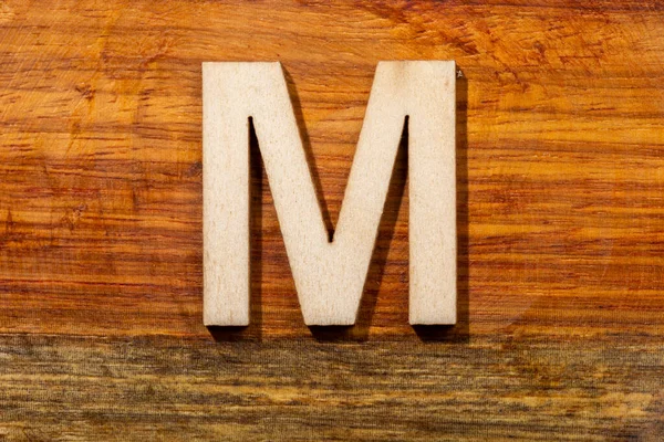 Wooden Letters Wooden Background Top View —  Fotos de Stock