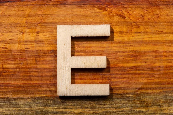 Wooden Letters Wooden Background Top View — Stok fotoğraf