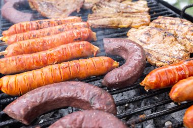 Colombian barbecue, typical food of Colombia, close-up image