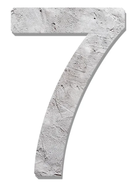 Number Concrete Texture White Background — Stockfoto