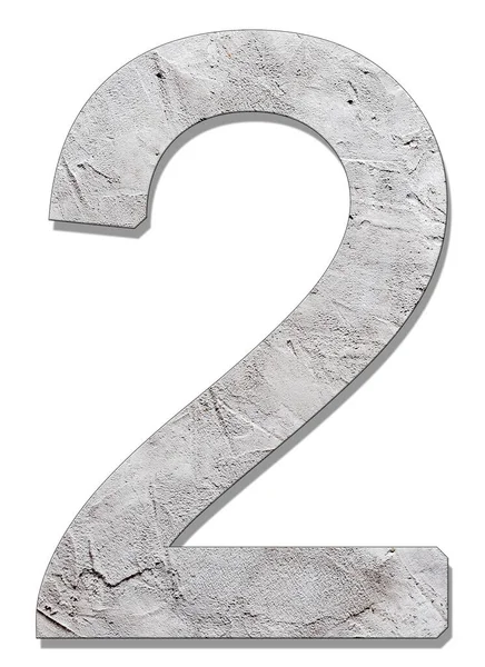 Number Concrete Texture White Background — Stockfoto