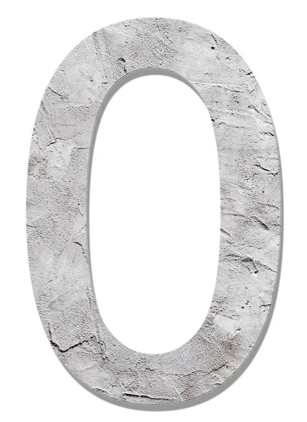 Number Concrete Texture White Background — Stok fotoğraf