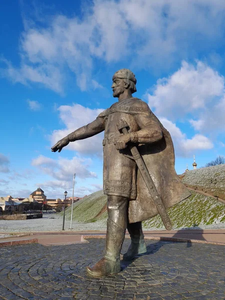 Dmitrov Rússia Novembro 2021 Monumento Yuri Dolgoruky Praça Sovetskaya — Fotografia de Stock