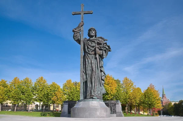 Moscou Russie Septembre 2021 Monument Saint Prince Vladimir Grand Sur — Photo