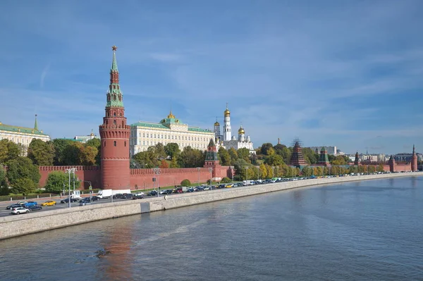 Осінній Вид Московський Кремль Кремлівський Набережний Москва — стокове фото