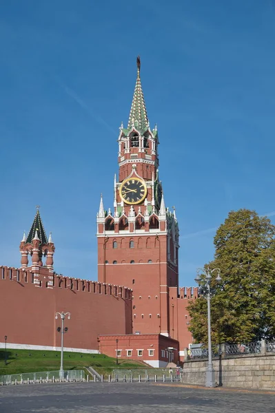 Torres Spasskaya Tsarskaya Del Kremlin Moscú Plaza Roja Rusia — Foto de Stock