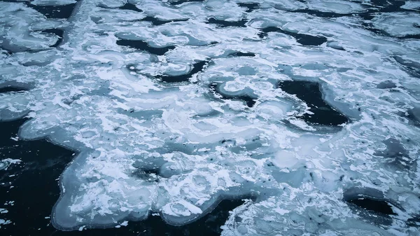 Vista Del Lago Ghiacciato Dall Alto — Foto Stock